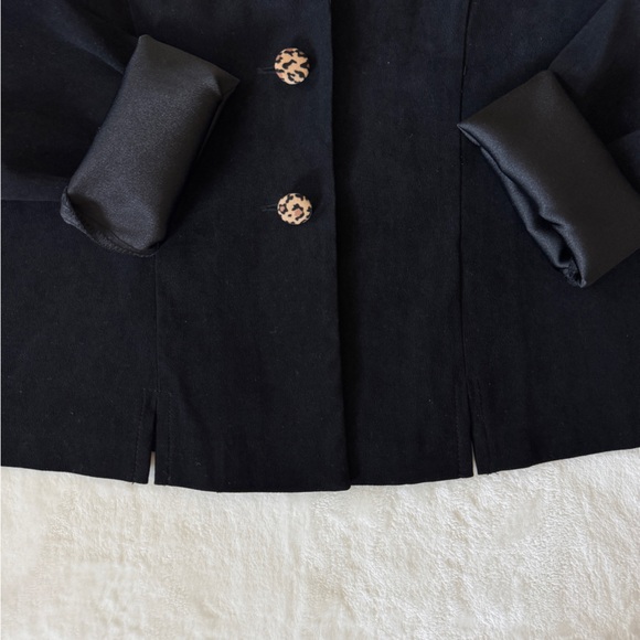 Vintage Leopard Trim Thin Blazer - Picture 2 of 2